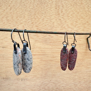 Stone Disc Earrings by Lakestone Jewelry
