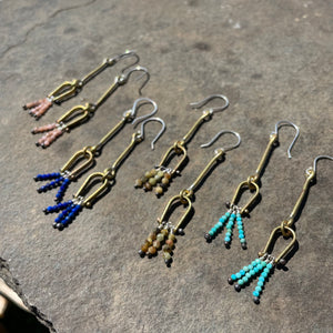 Stone Tassel Earrings by Eric Silva