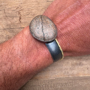 Stone with Wide Cuff by Lakestone Jewelry