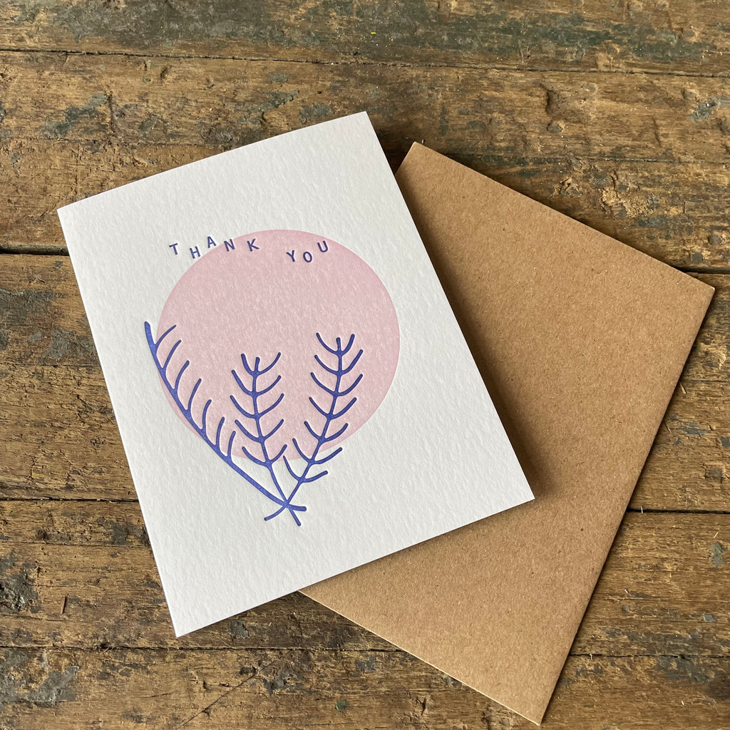 Thank You Greeting Card by Meshwork Press