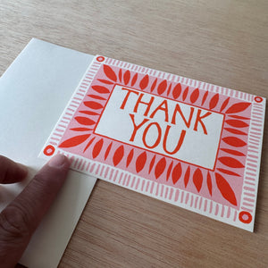 Thank you Card in Neon by Cambridge Imprint