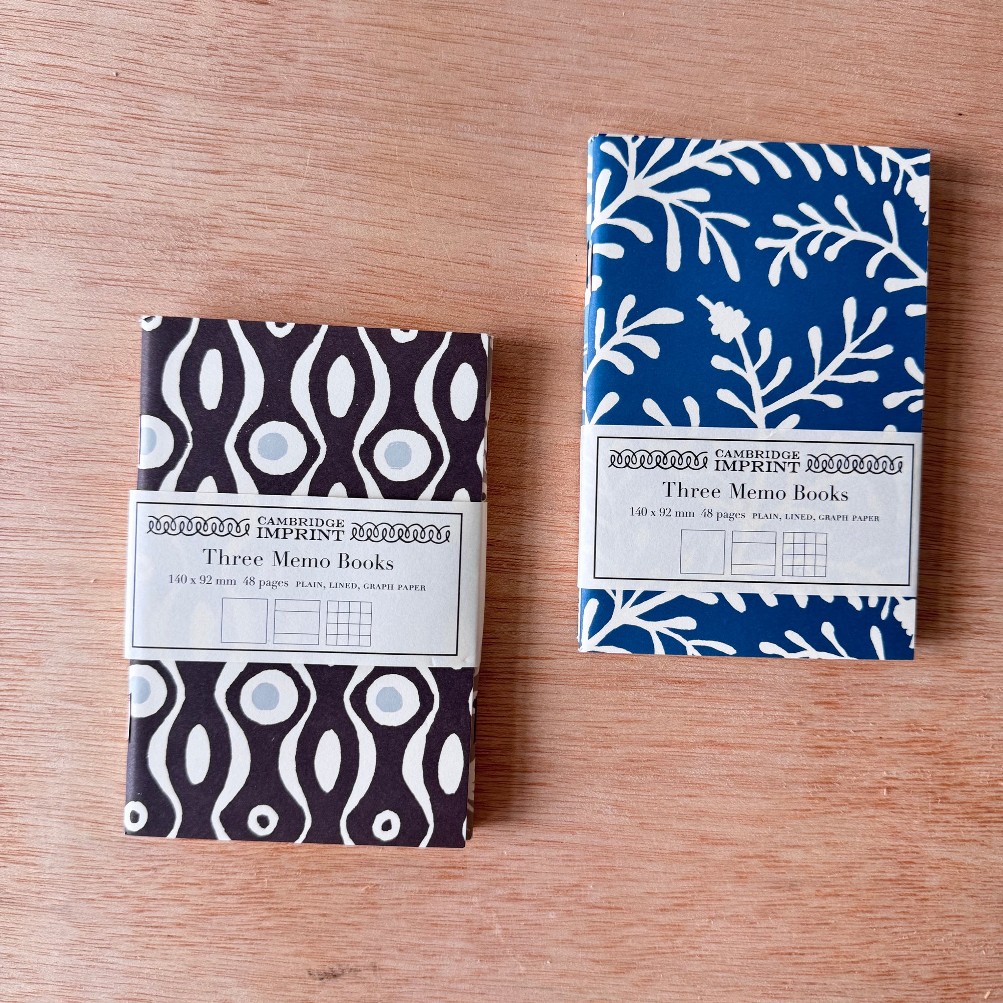 Three Assorted Memo Notebooks with Mixed Paper by Cambridge Imprint