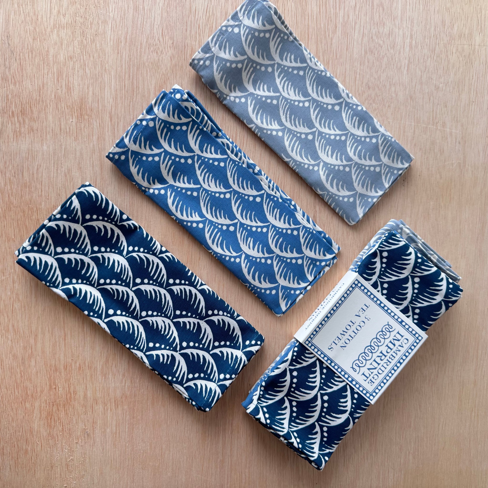 Three Wave Teatowel Set by Cambridge Imprint