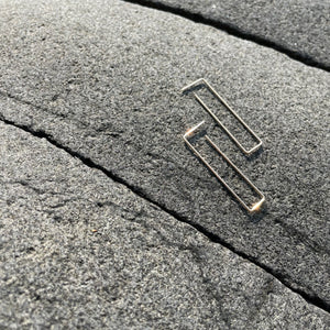 Tiny Rectangle 14k Gold fill Earrings by 8.6.4 Design