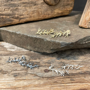 Tiny Twig Post Earrings by Blackwing Metals