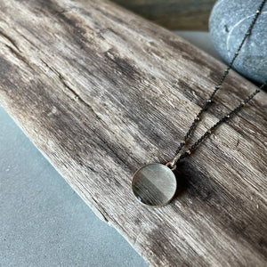 Tranquil Waters Photo Bezel Necklace on Sterling by Everyday Artifact