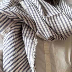 Tuz Fringe Linen Scarf by Fog Linen