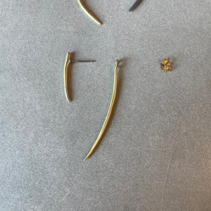 Two Part Quill Earrings by Blacking Metals