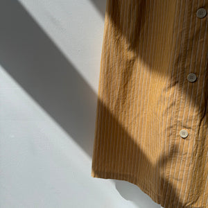 Two way (Reversible) Dress Cotton Linen Stripe in Yellow by Sarahwear