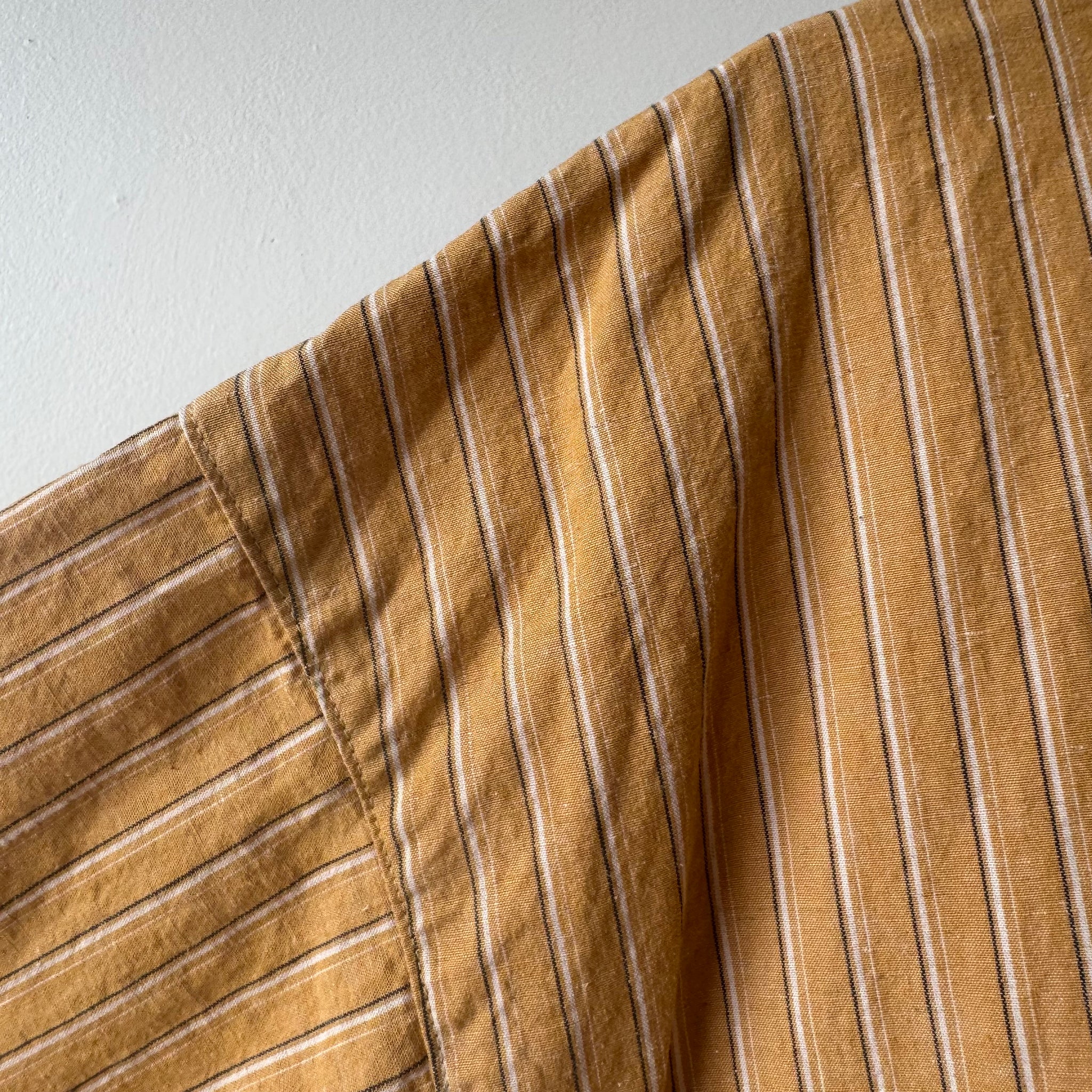 Two way (Reversible) Dress Cotton Linen Stripe in Yellow by Sarahwear