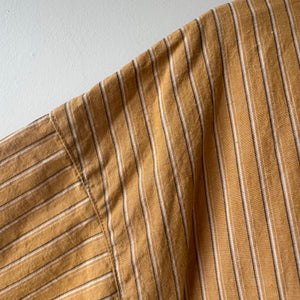 Two way (Reversible) Dress Cotton Linen Stripe in Yellow by Sarahwear
