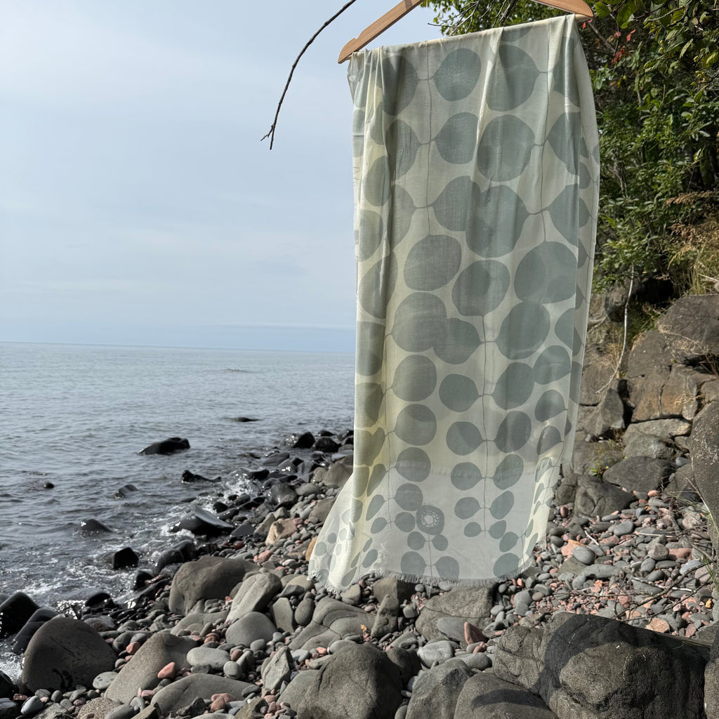 Until Merino Scarf in Cirrus by Susy Pilgrim Waters