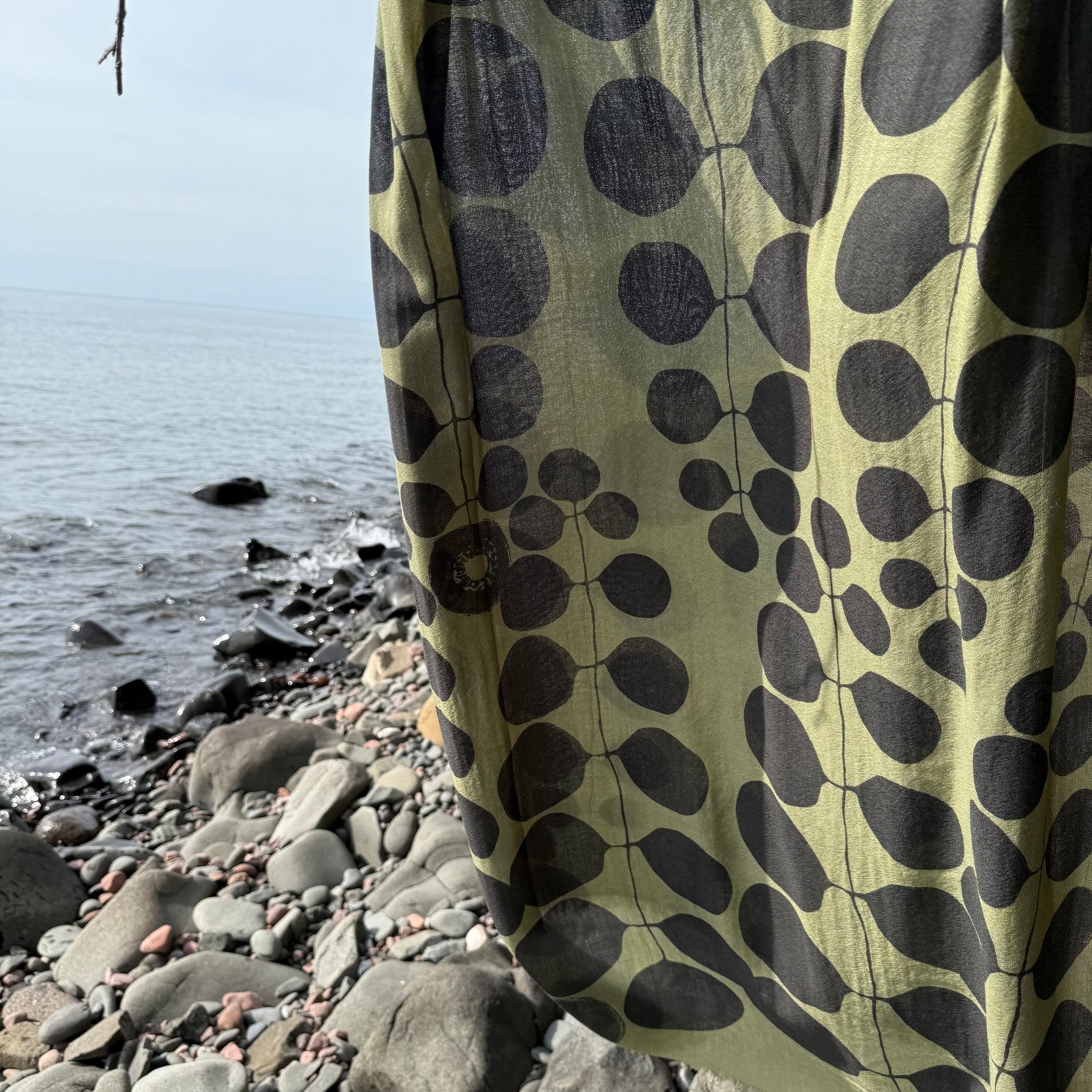 Until Merino Scarf in Peat by Susy Pilgrim Waters