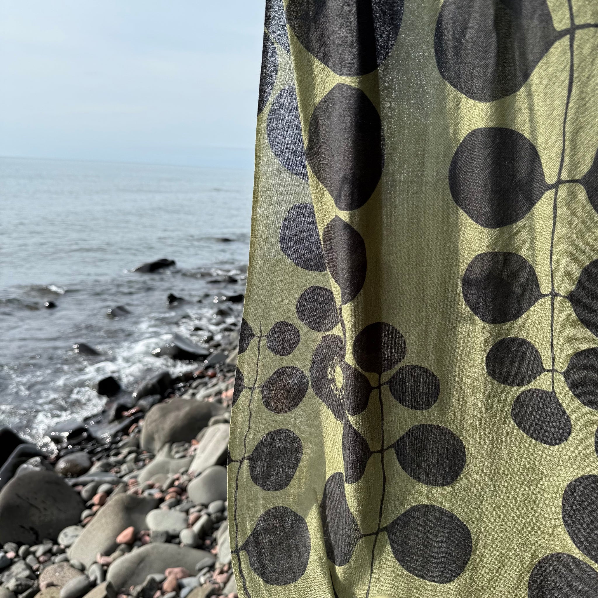 Until Merino Scarf in Peat by Susy Pilgrim Waters
