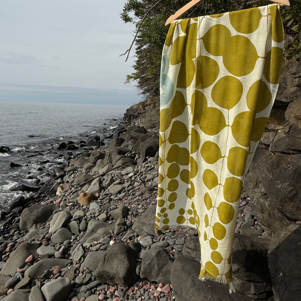Until Merino Scarf in Willow by Susy Pilgrim Waters