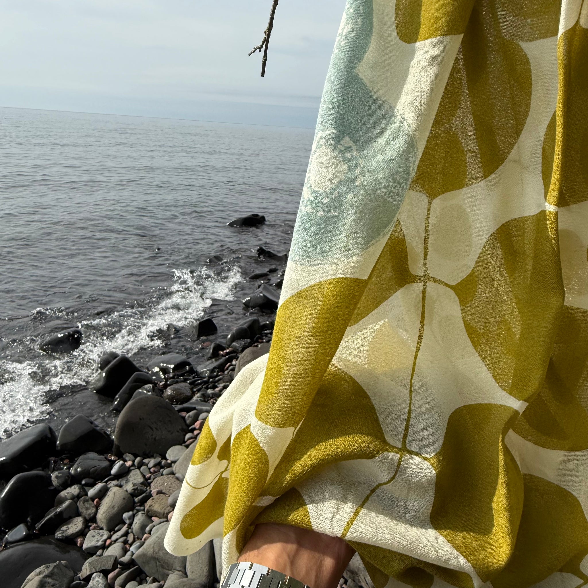 Until Merino Scarf in Willow by Susy Pilgrim Waters
