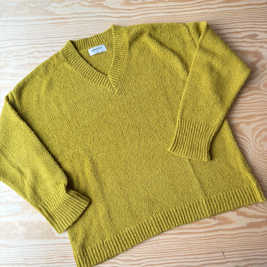 Vera V-Neck in Chartreuse by Curator SF