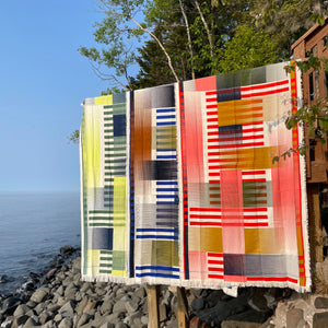 Vibrant Cotton Beach Towel by Mapoesie