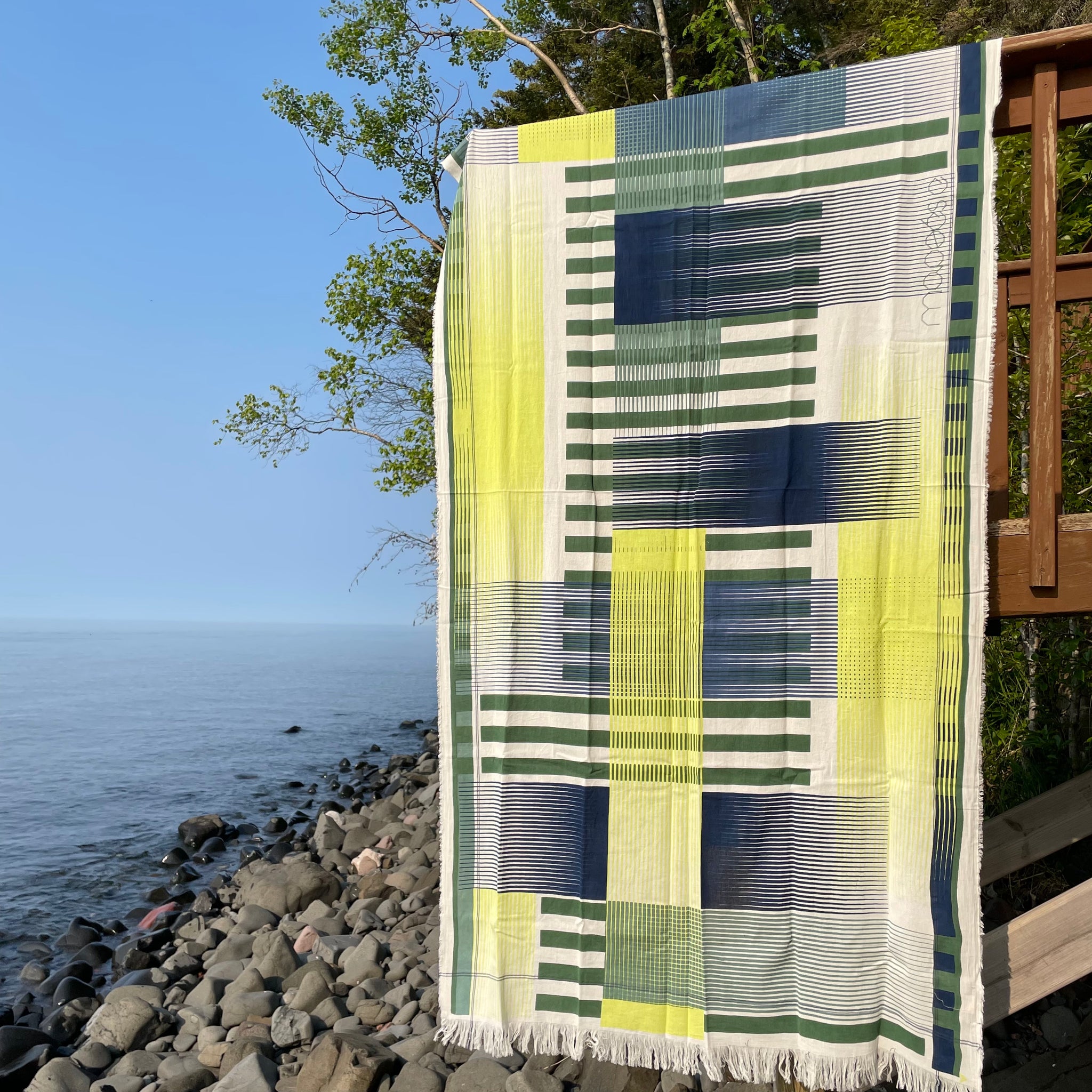 Vibrant Cotton Beach Towel by Mapoesie