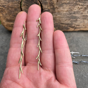 Vine Dangle Earrings by Blackwing Metals