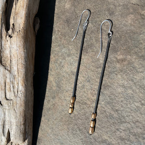 Vintage Gold Bead Drop Earrings by Eric Silva