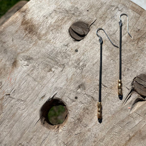 Vintage Gold Bead Drop Earrings by Eric Silva