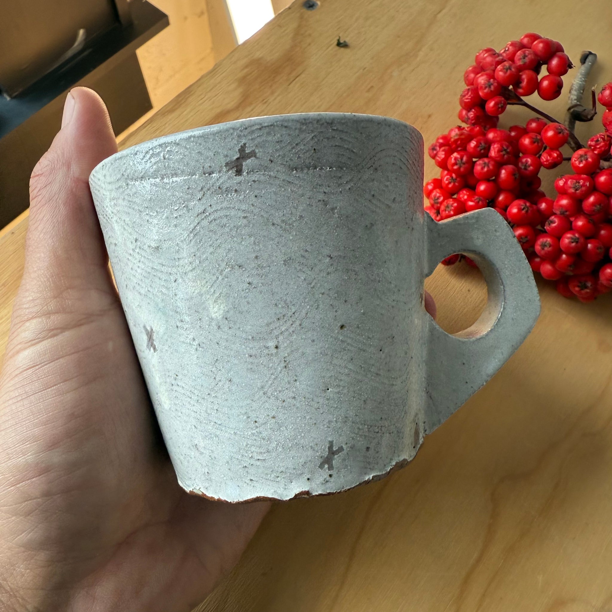 Wide Ceramic Mug by Adam Greutzmacher