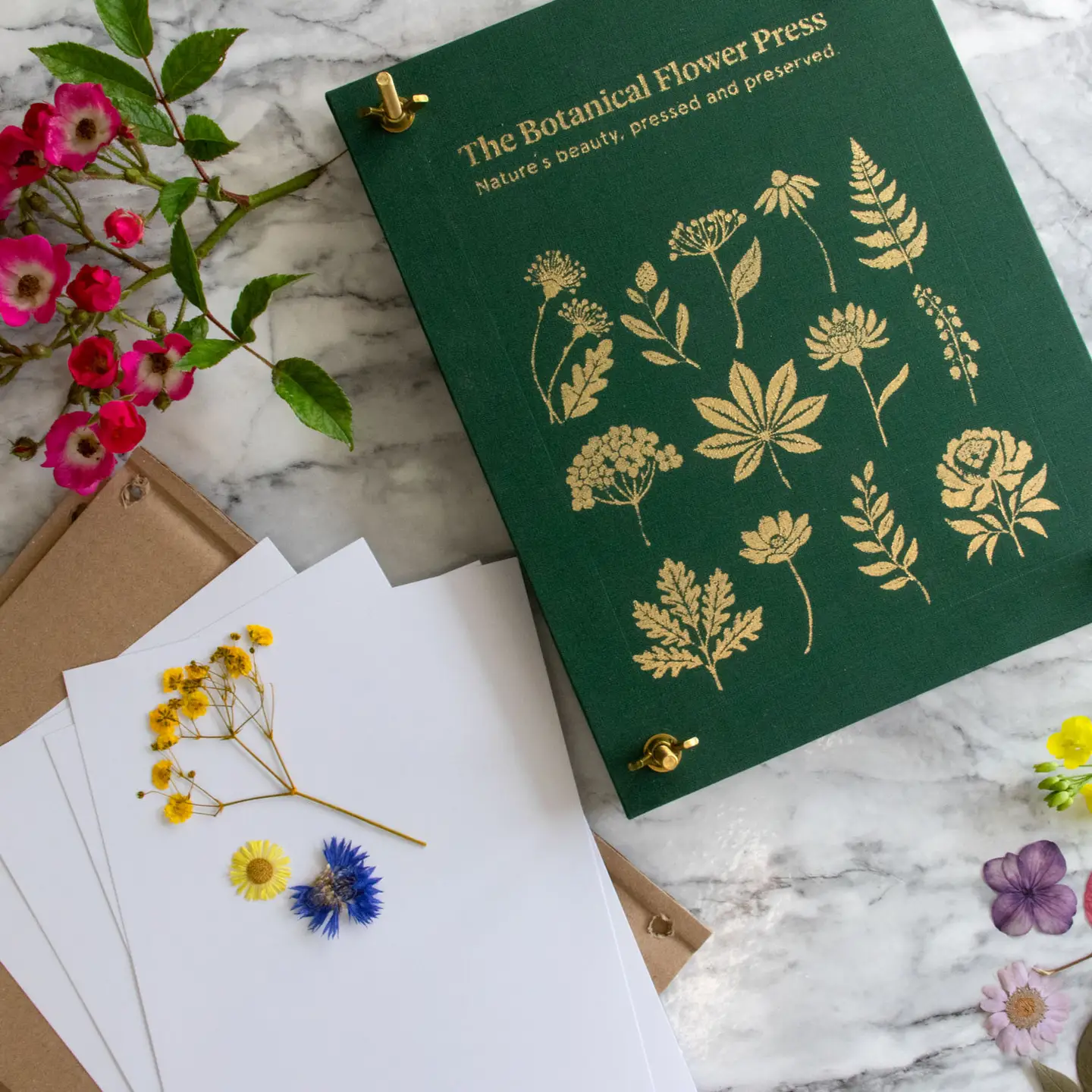 The Botanical Flower Press – Linen Cover & Gold Foil by Botanopia