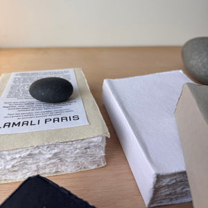 Medium Hand Stitched and Bound Cotton Rag Paper Notebook by Lamali Paris