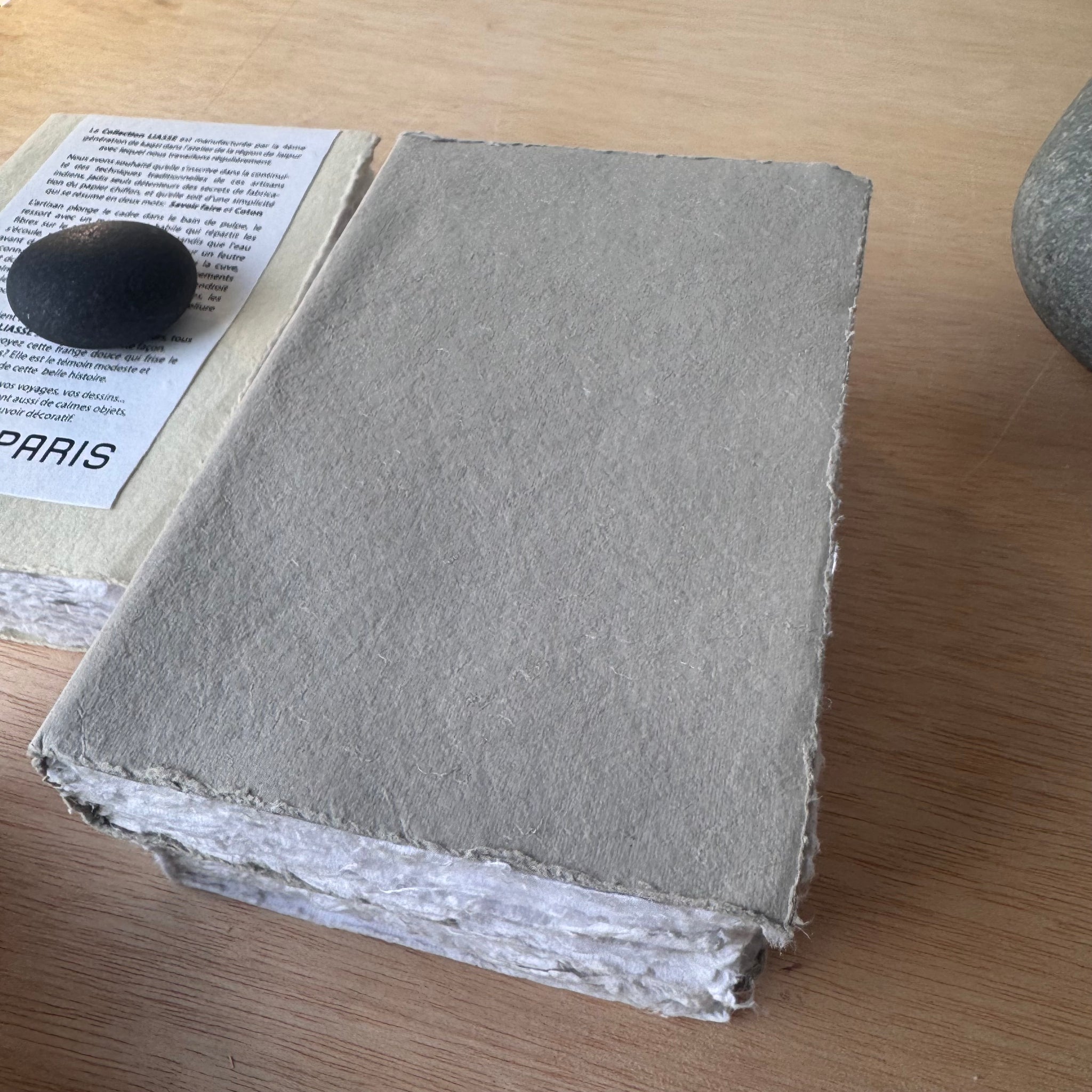 Medium Hand Stitched and Bound Cotton Rag Paper Notebook by Lamali Paris