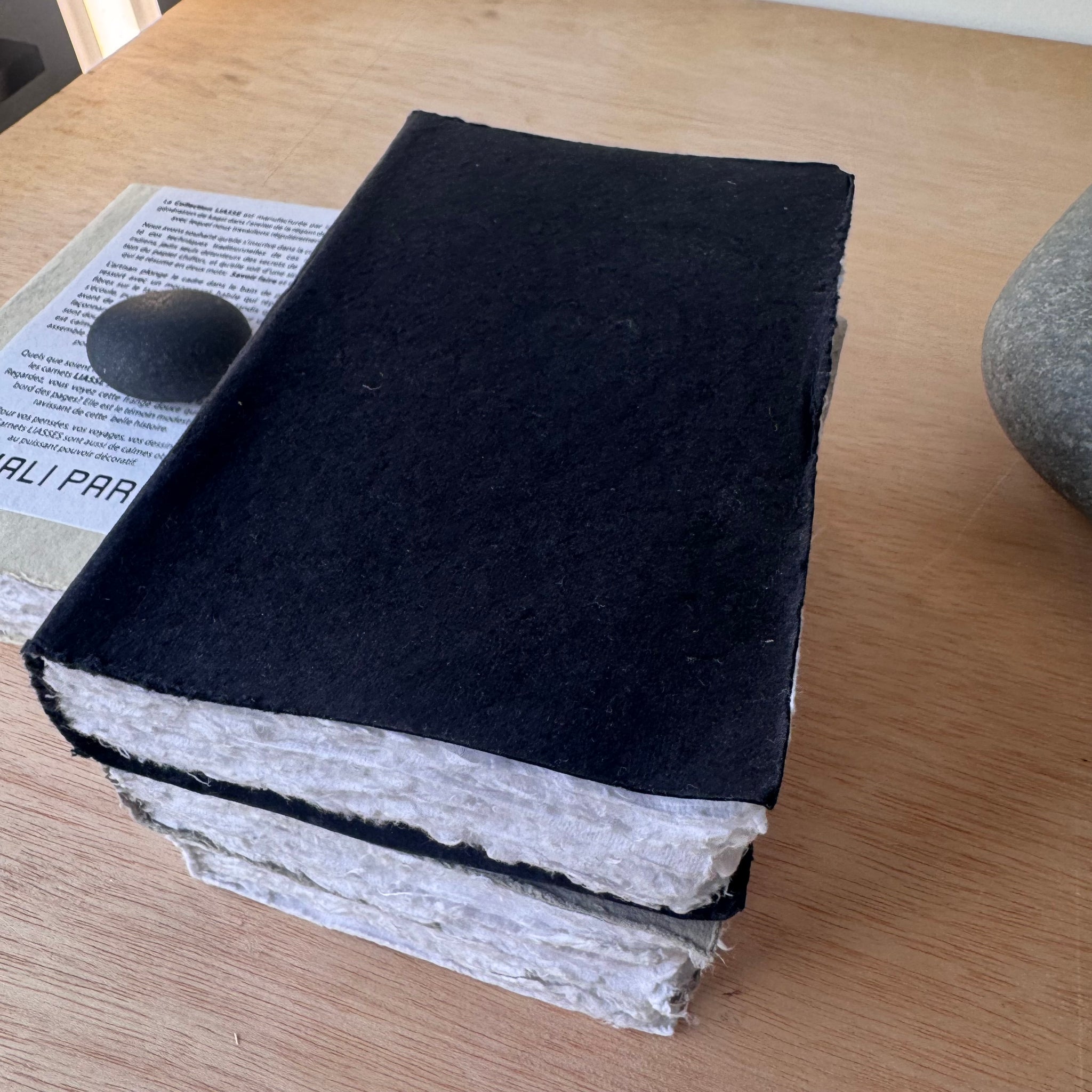 Medium Hand Stitched and Bound Cotton Rag Paper Notebook by Lamali Paris