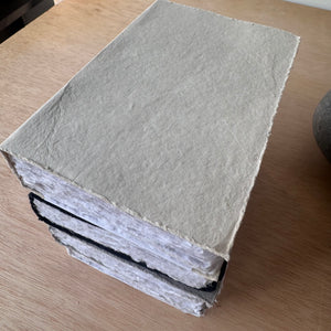 Medium Hand Stitched and Bound Cotton Rag Paper Notebook by Lamali Paris