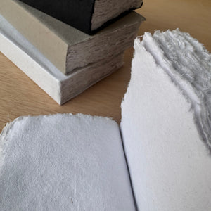 Medium Hand Stitched and Bound Cotton Rag Paper Notebook by Lamali Paris