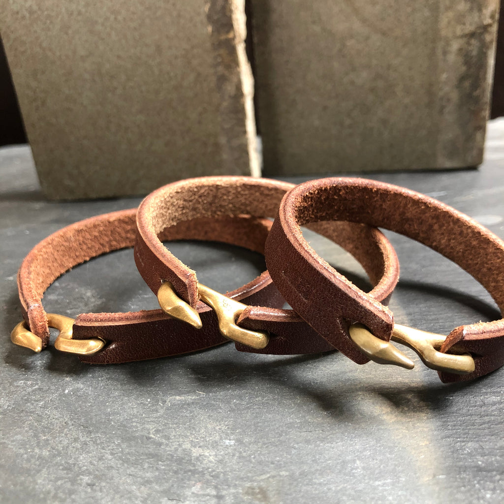 Cygnet Hook Bracelet in Brass by Cat Bates - Upstate MN 