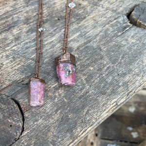24" Ruby Necklace on Copper Chain by Hawkhouse