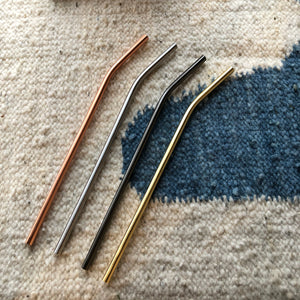 Bent Reusable Stainless Steel Straws - Upstate MN 