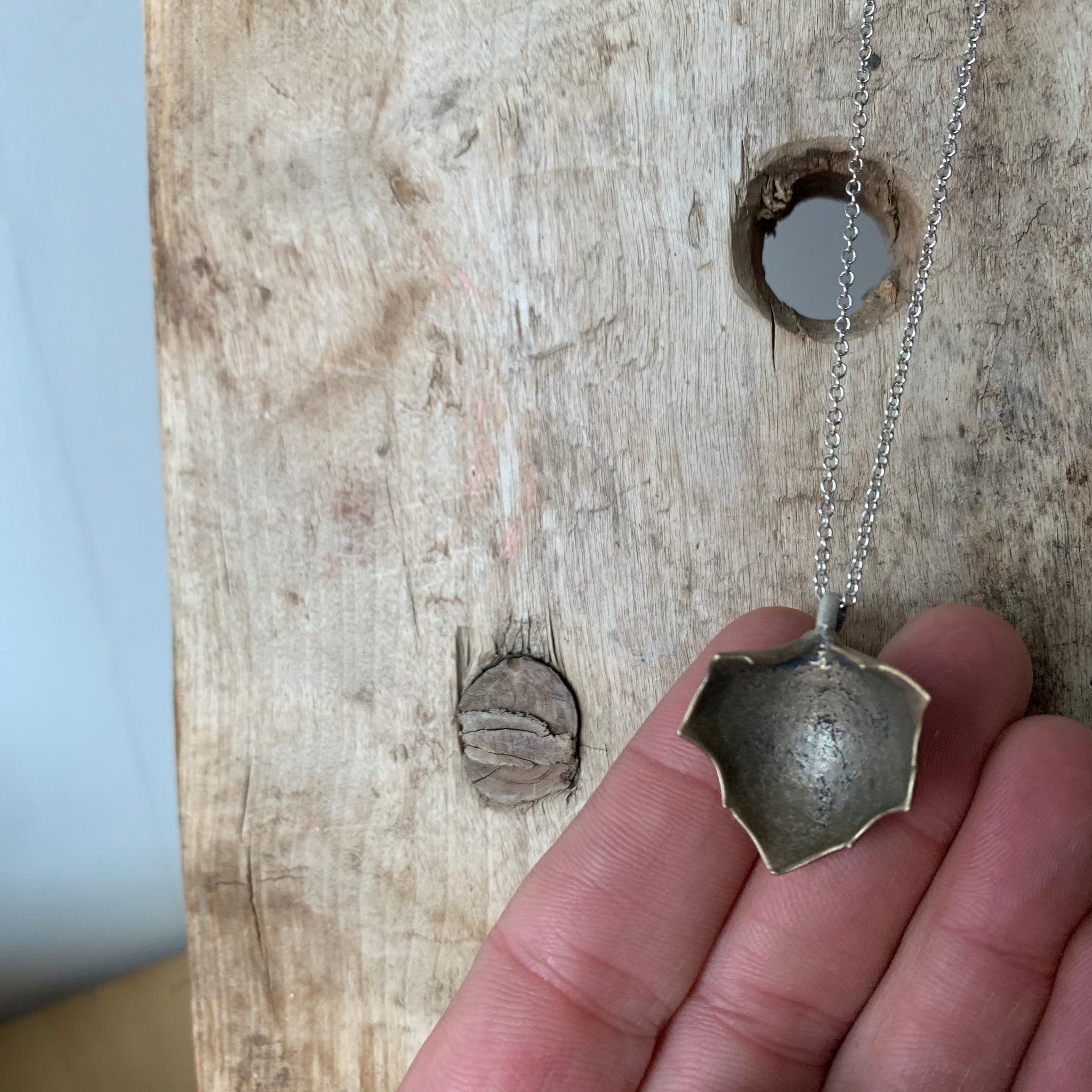 Bronze Cast Spike Necklace by Tree Trunk Arts