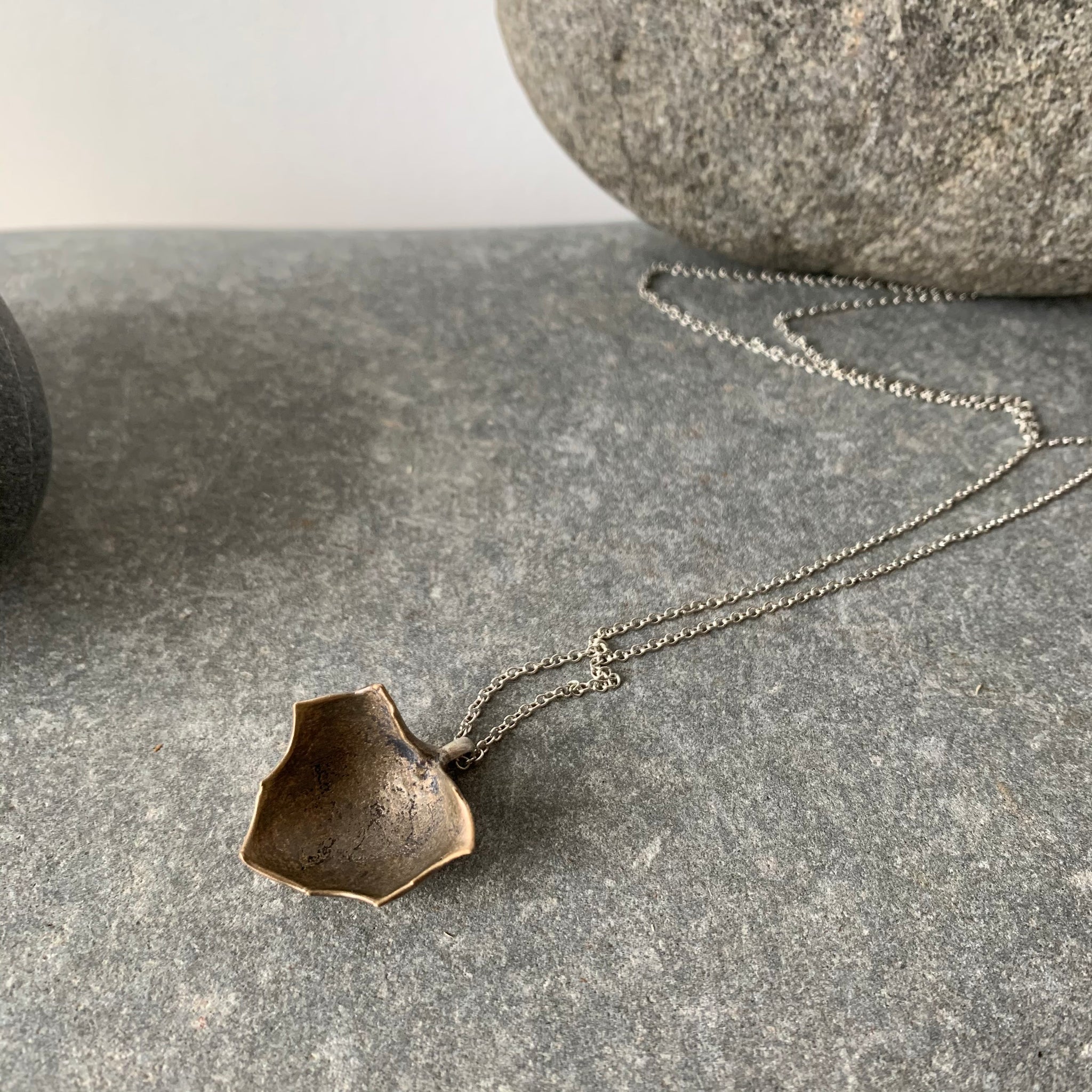 Bronze Cast Spike Necklace by Tree Trunk Arts