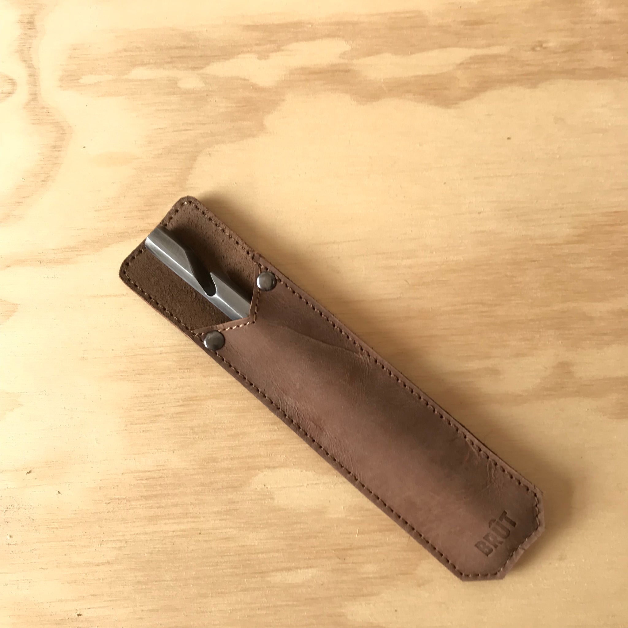 Heavy Weight Steel Bottle Opener with Sheath by Brut - Upstate MN 