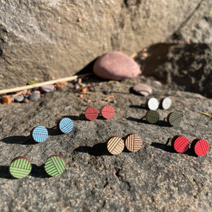 Circle Stud Earrings by Bird of Virtue