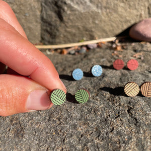 Circle Stud Earrings by Bird of Virtue