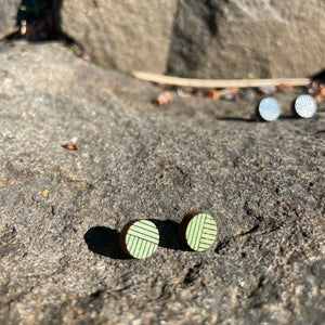 Circle Stud Earrings by Bird of Virtue