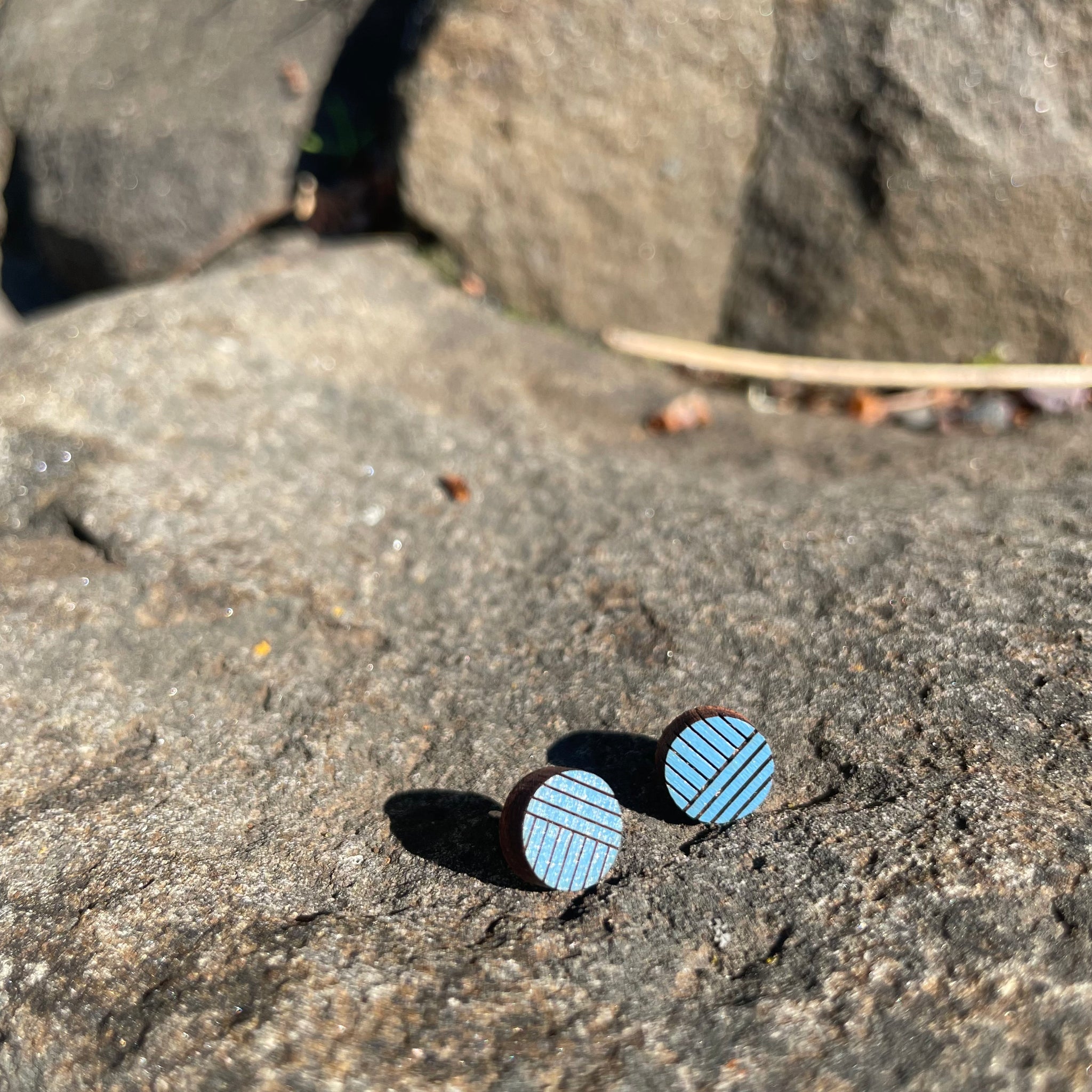 Circle Stud Earrings by Bird of Virtue