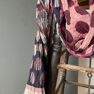 Coline Pattern Jacquard Scarf in Bordeau by Letol