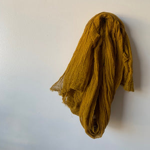 Cotton Scarf in Mustard by Scarfshop - Upstate MN 