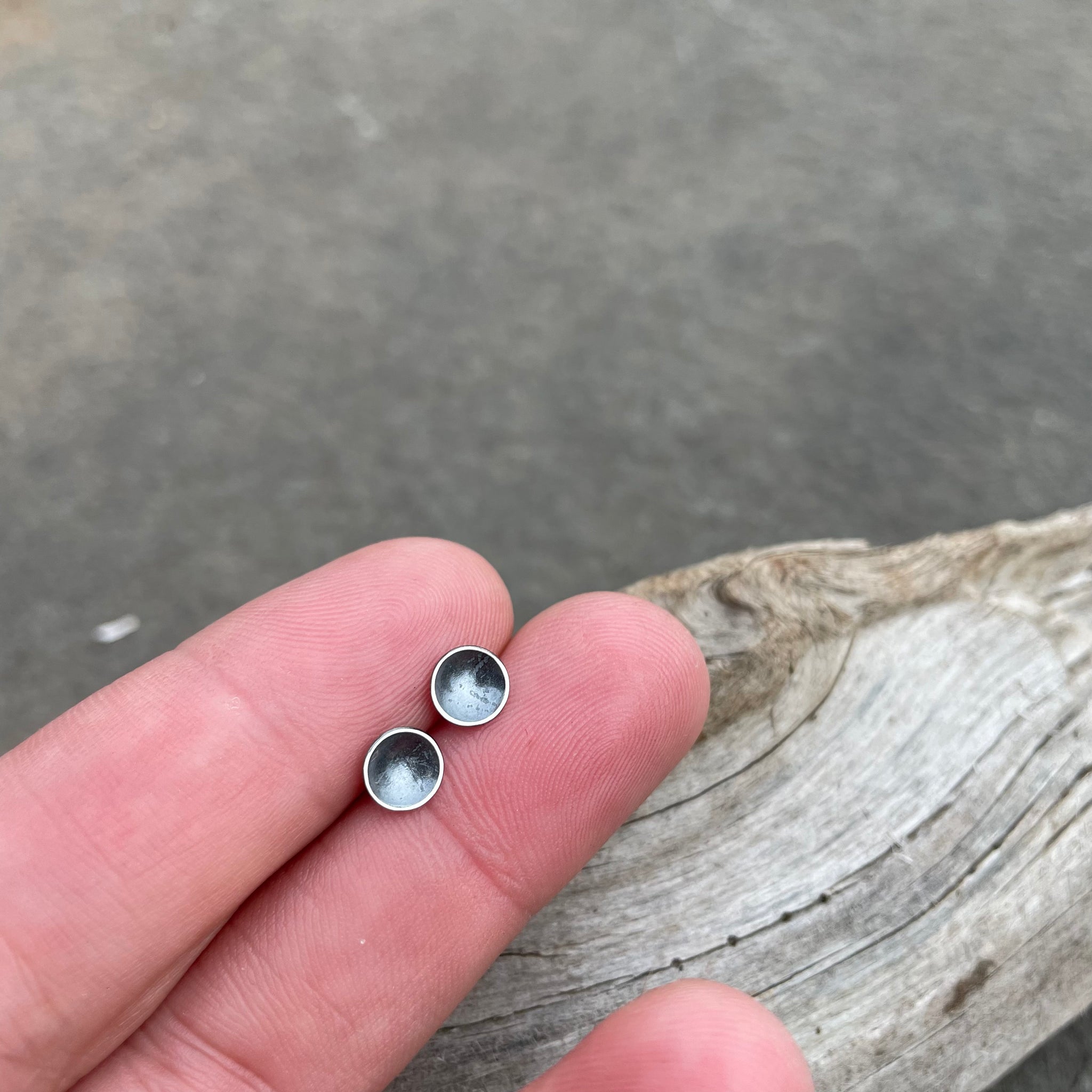 Crater Stud Earrings by Everart Designs