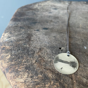 Cross Country Skier Photo Necklace by Everyday Artifact