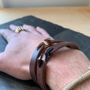 Cygnet Hook Bracelet in Shibuichi by Cat Bates - Upstate MN 