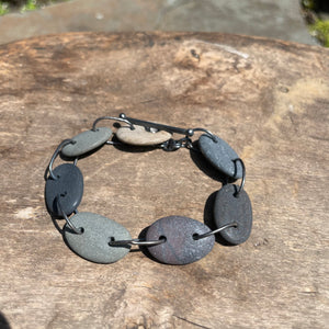 Double Drilled Stone Bracelet by Lakestone Jewelry
