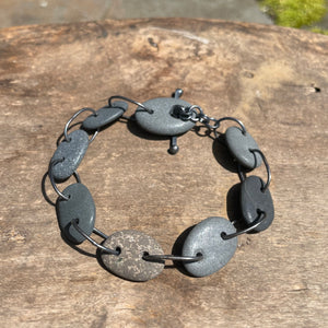 Double Drilled Stone Bracelet by Lakestone Jewelry